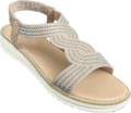 Ladies Madeline Sandal Beige 6