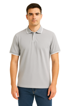 Lucas S/S Polo Shirt Grey XX.Lge