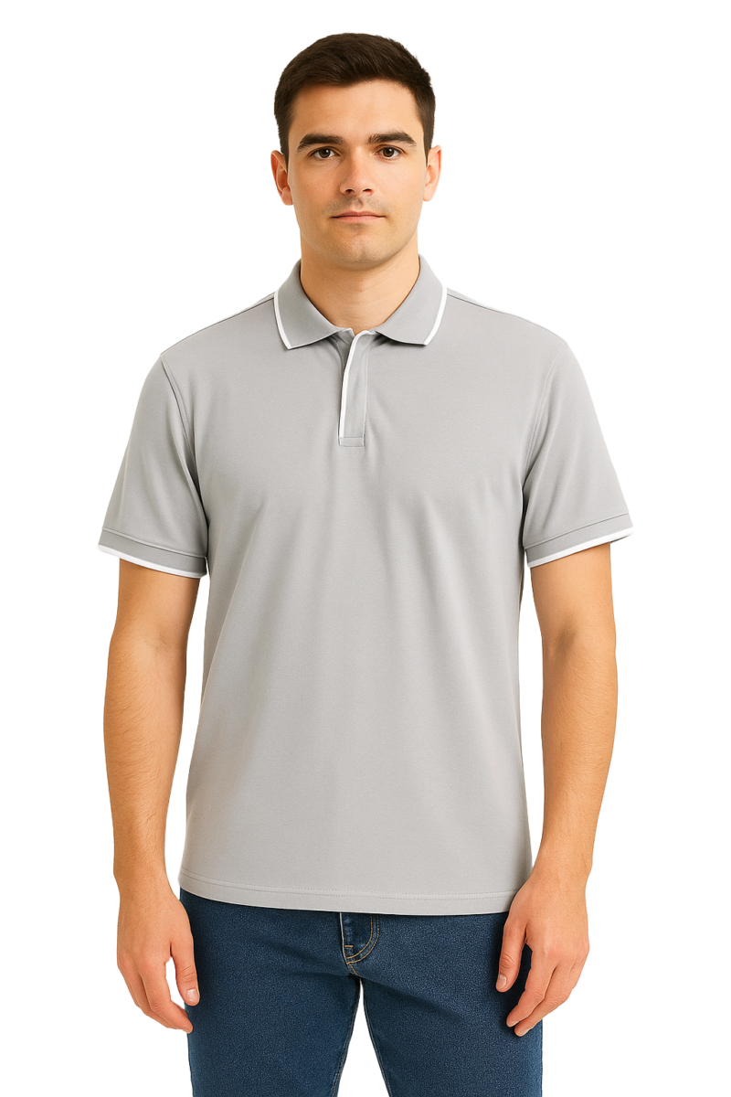 Lucas S/S Polo Shirt Grey XX.Lge