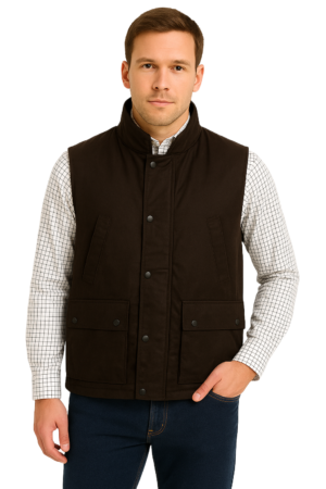 Sandringham Wax Gilet Brown XX.Lge