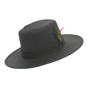 Super W/Brim Wax Hat Brown XL