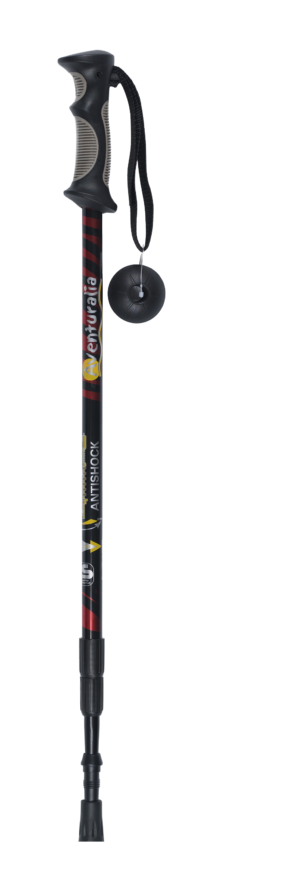Trekking Walking Stick Blk Handle Asst Adj