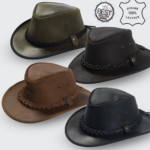 Brisbane Leather Hat Black X.Lge