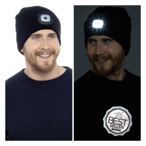 Mens LED Hat Black 1 Size