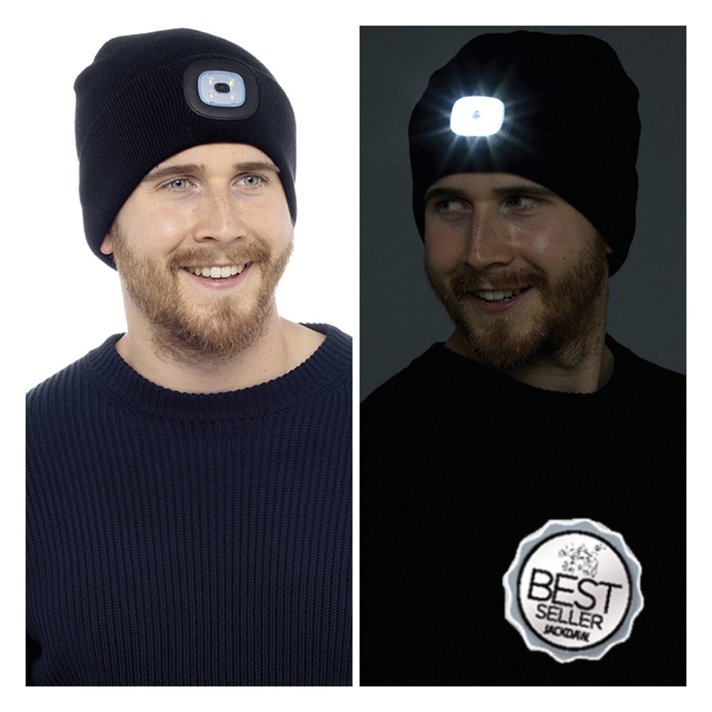 Mens LED Hat Black 1 Size