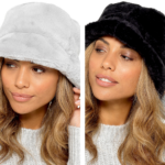 Ladies Faux Fur Bucket Hat Asst 1 Size