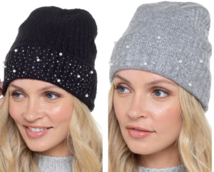 Ladies  Rib Sequin Hat Asst 1 Size