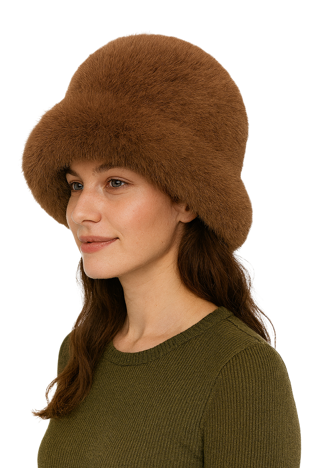 Ladies Faux Fur Bucket Hat