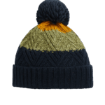 Mens Cable Hat with Sherpa Lining Asst 1 Size