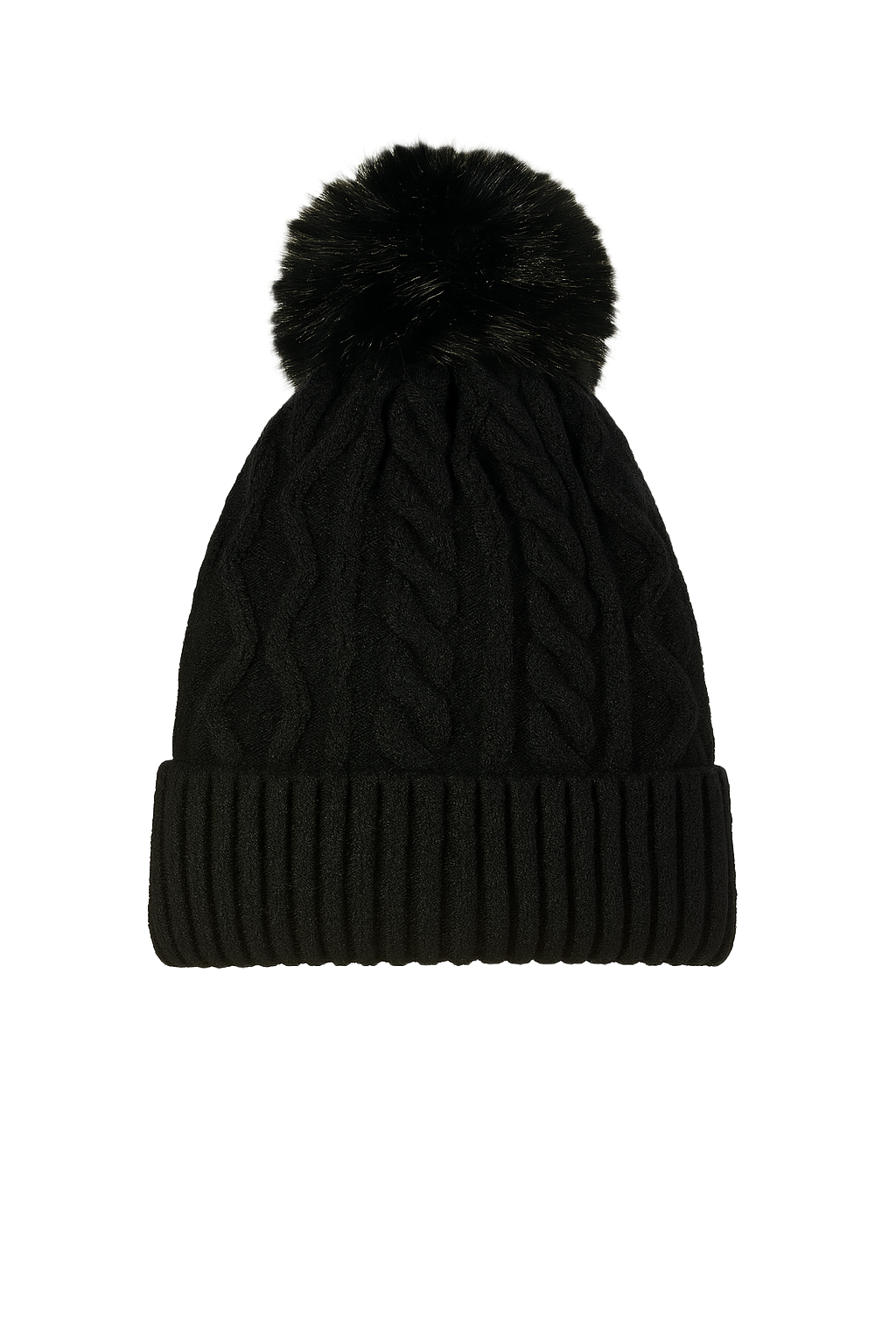 Ladies Cable Bobble Hat Asst 1 Size
