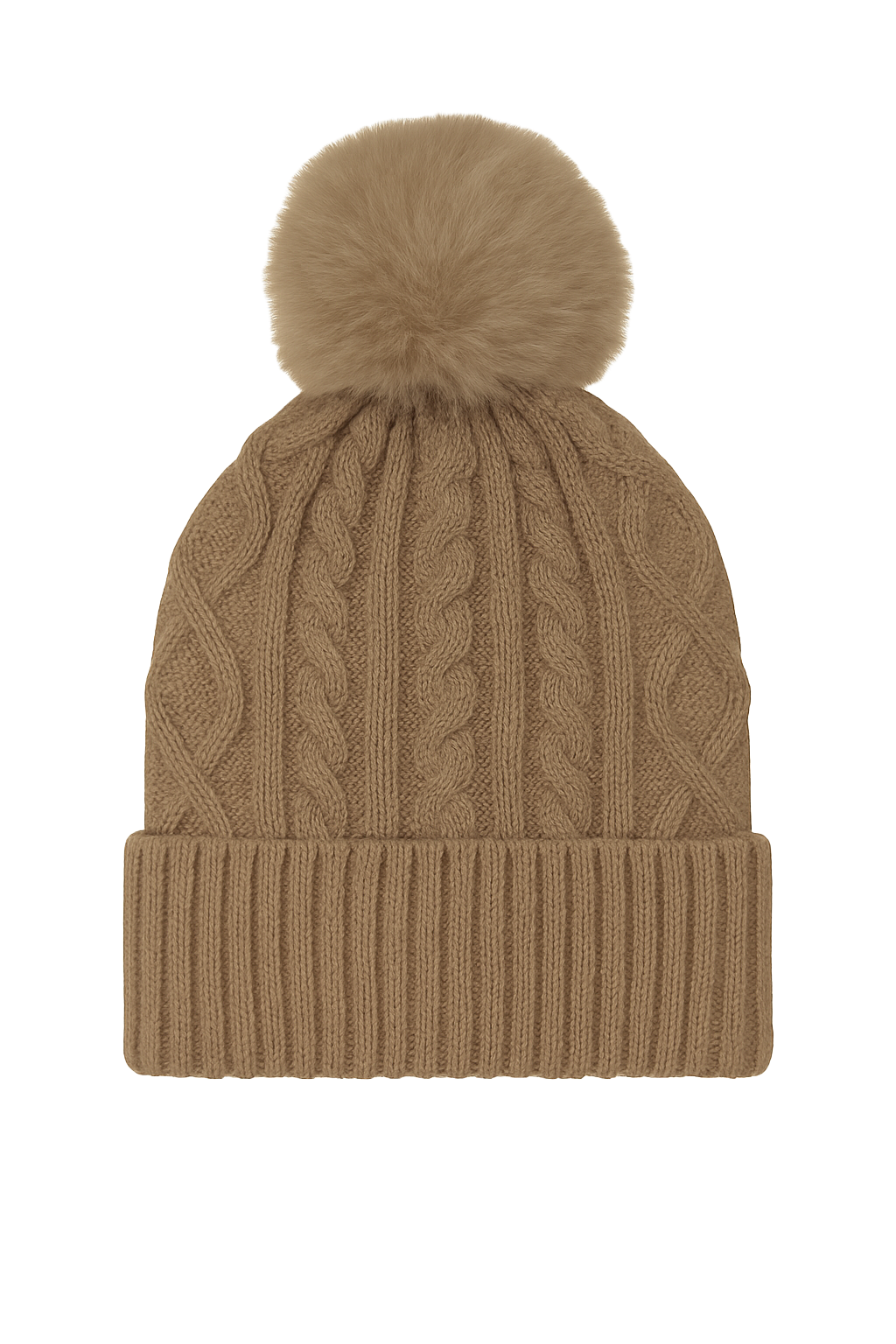Ladies Cable Bobble Hat