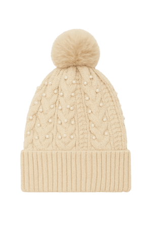 Ladies Pearl Bobble Hat Asst 1 Size