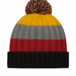 Mens Stripe Sherpa Bobble Hat Asst 1 Size