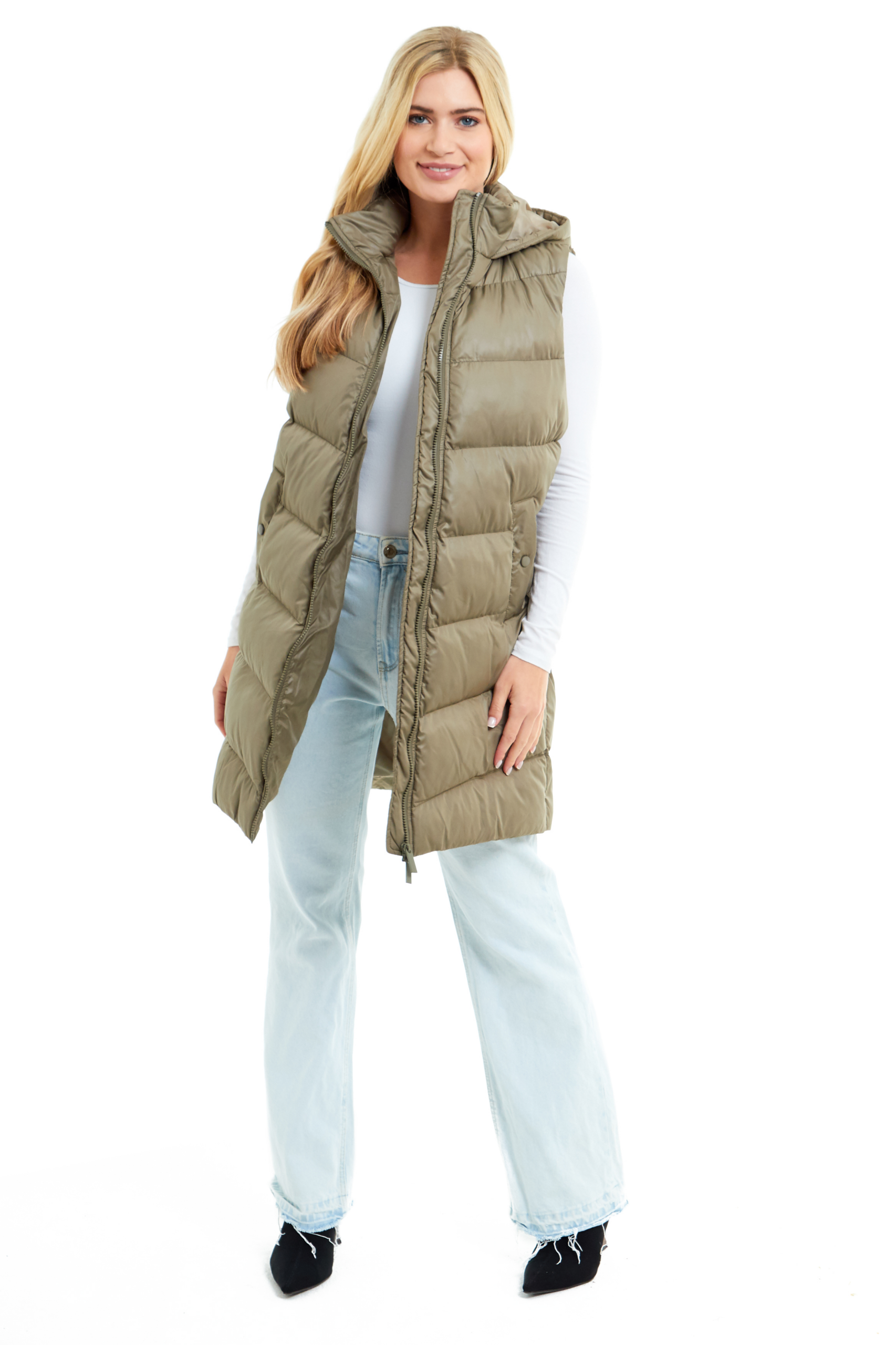 Kaya Longline Gilet Sage 18