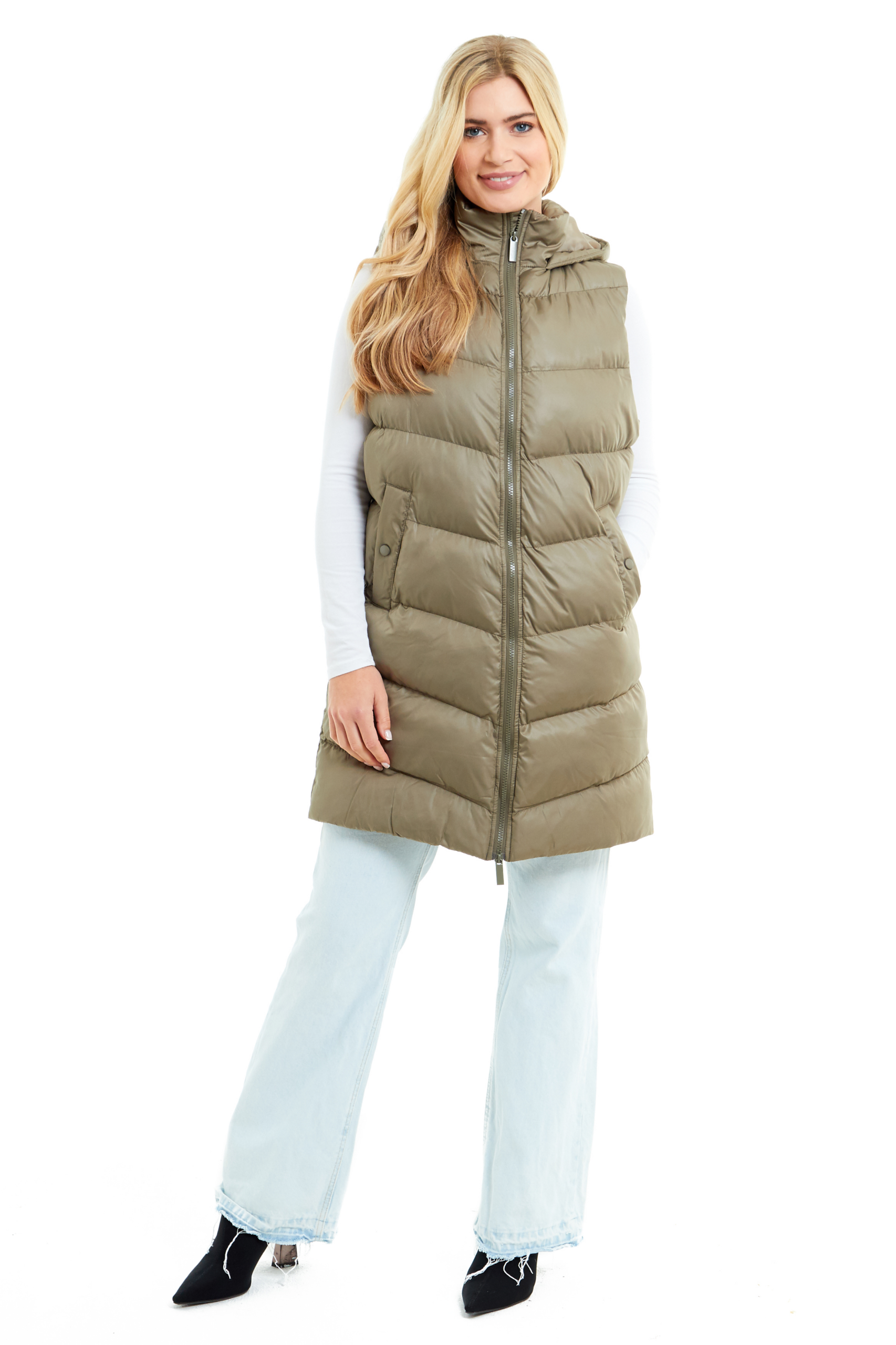 Kaya Longline Gilet Sage