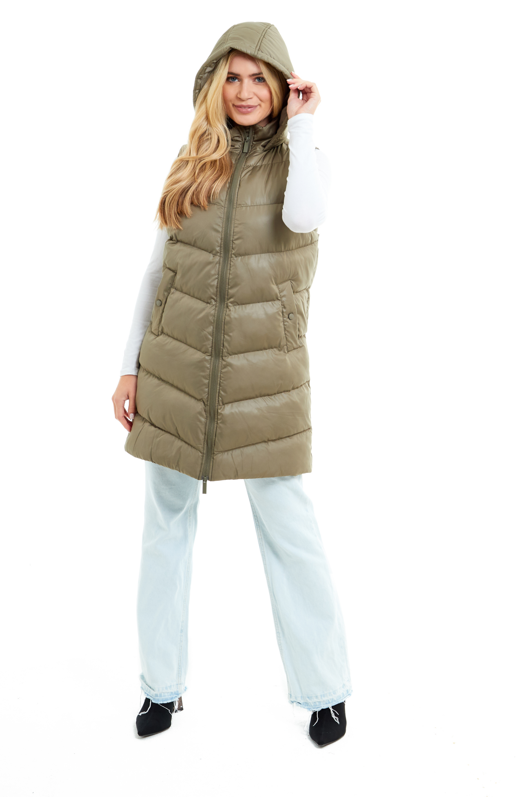 Kaya Longline Gilet Sage