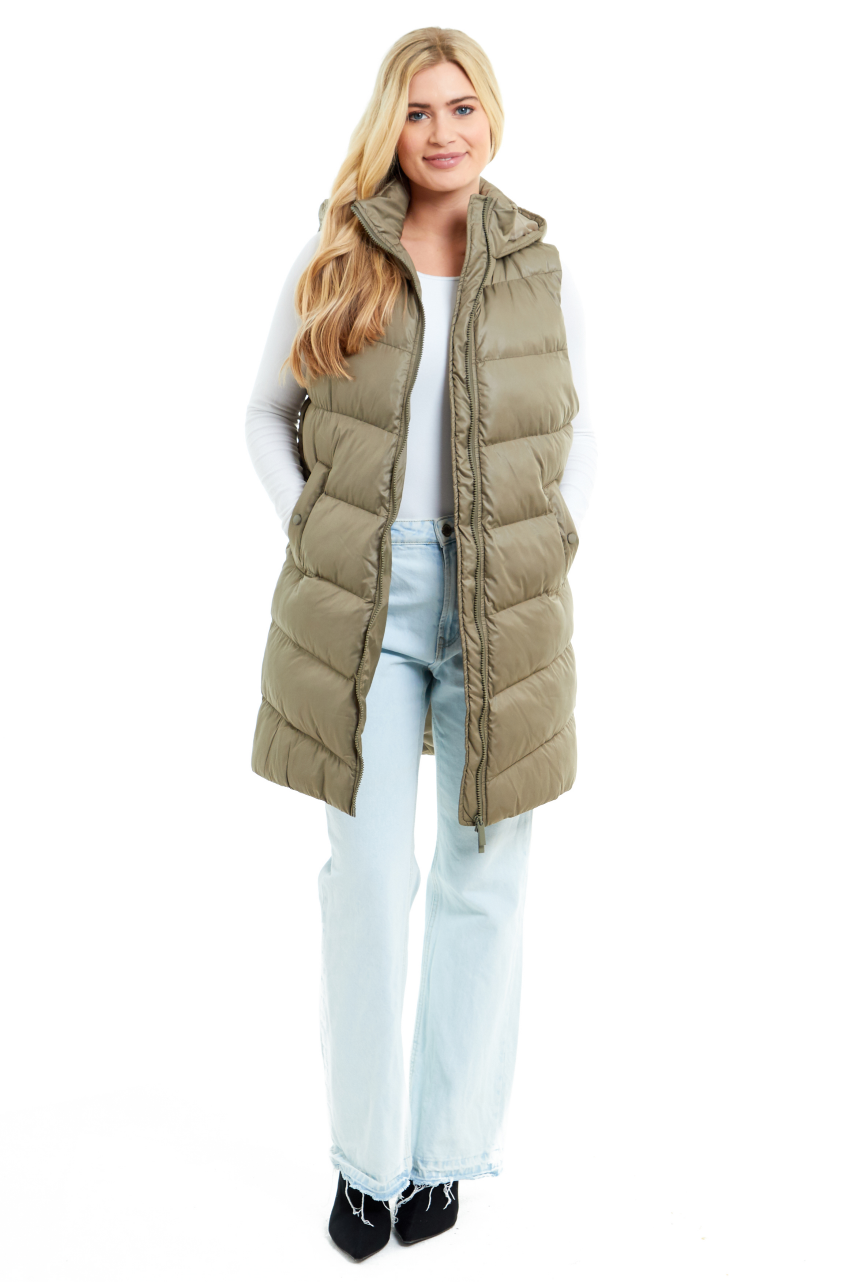 Kaya Longline Gilet Sage