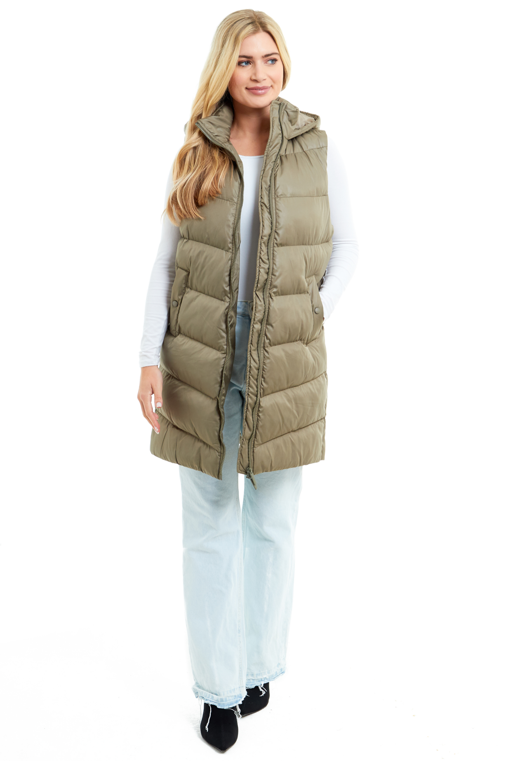 Kaya Longline Gilet Sage