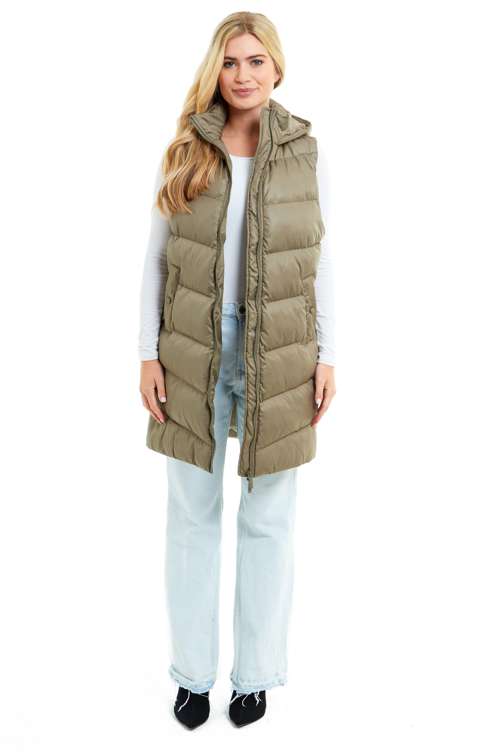 Kaya Longline Gilet Sage