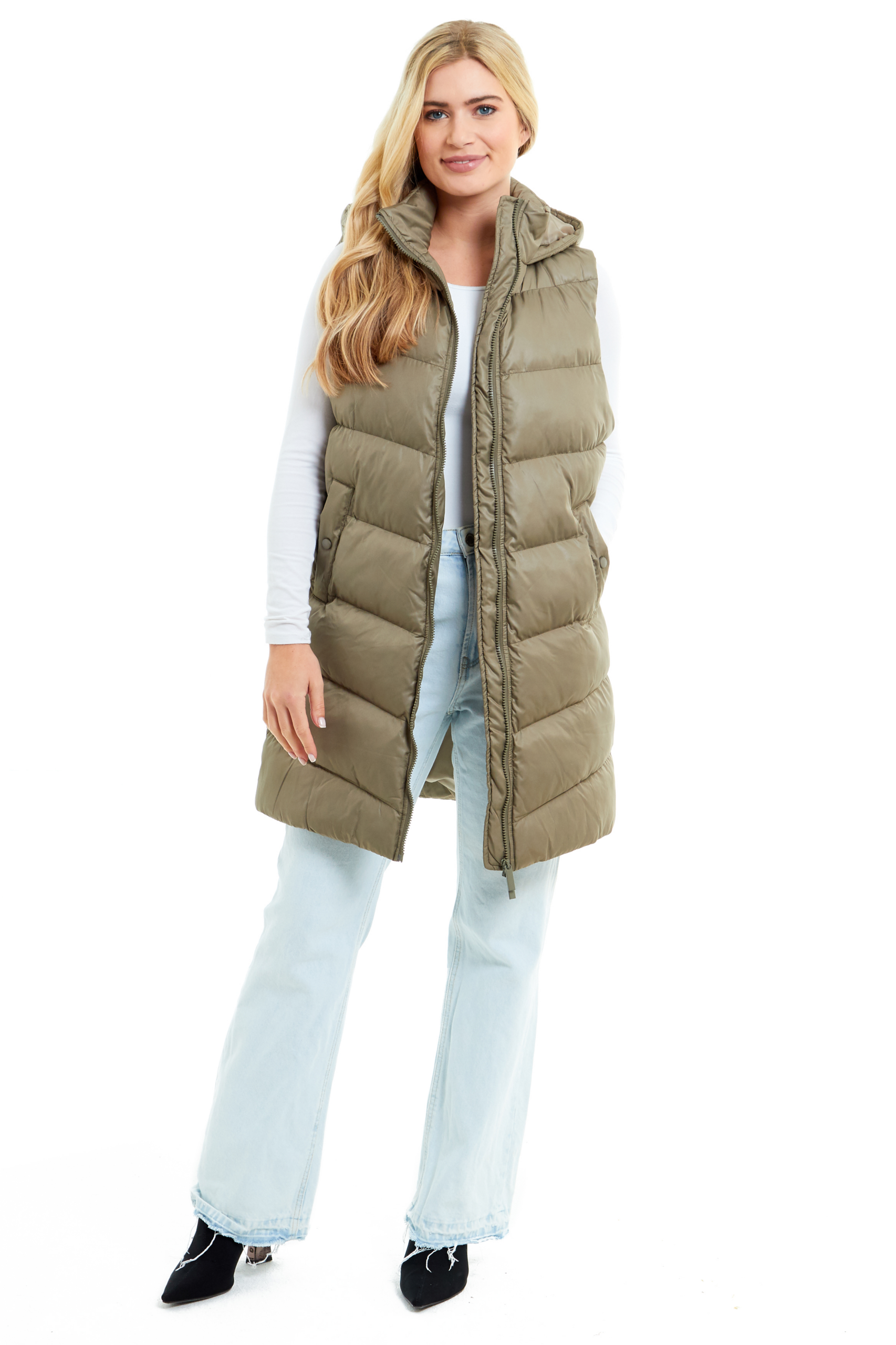 Kaya Longline Gilet Sage