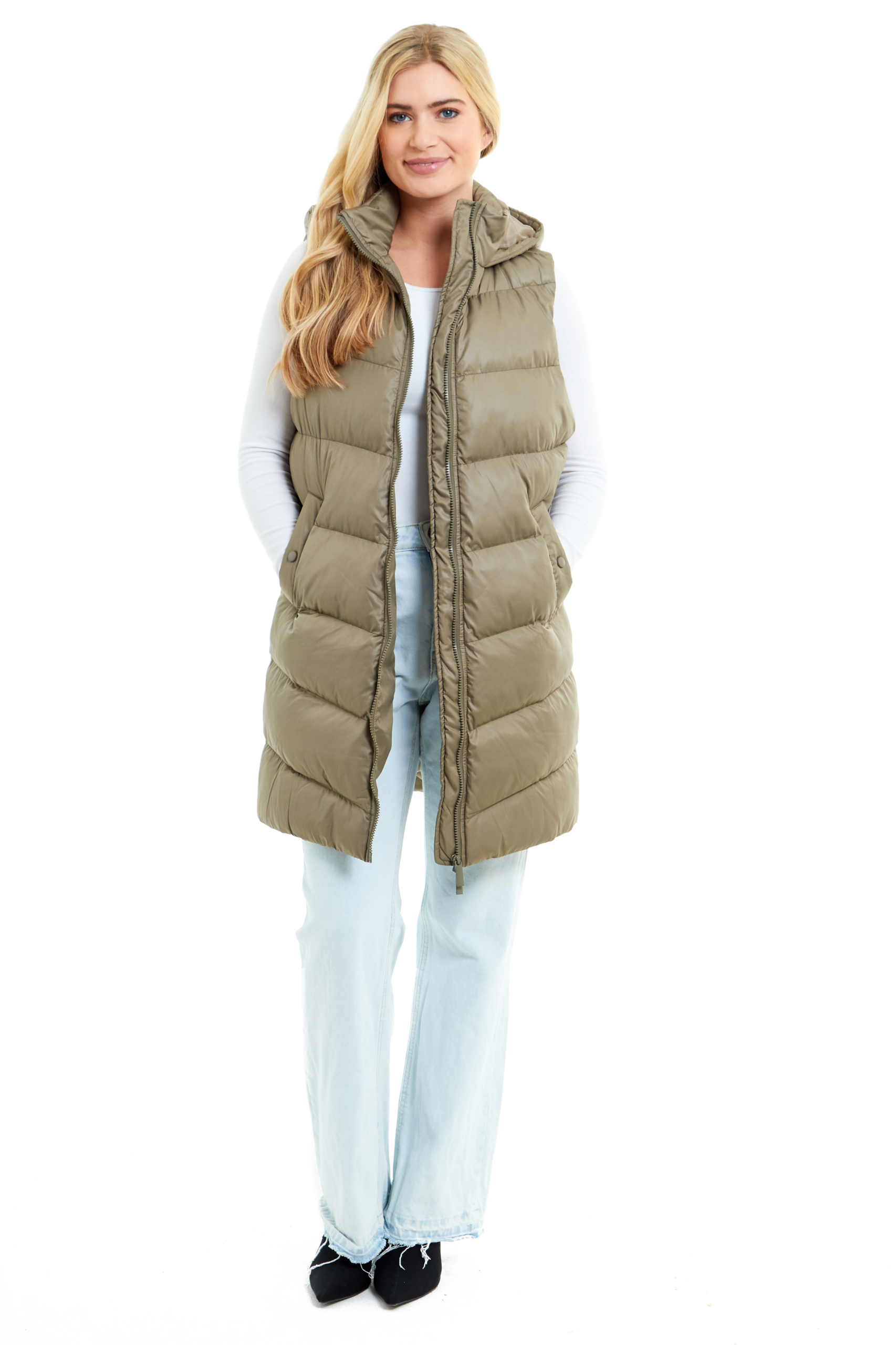 Kaya Longline Gilet Sage