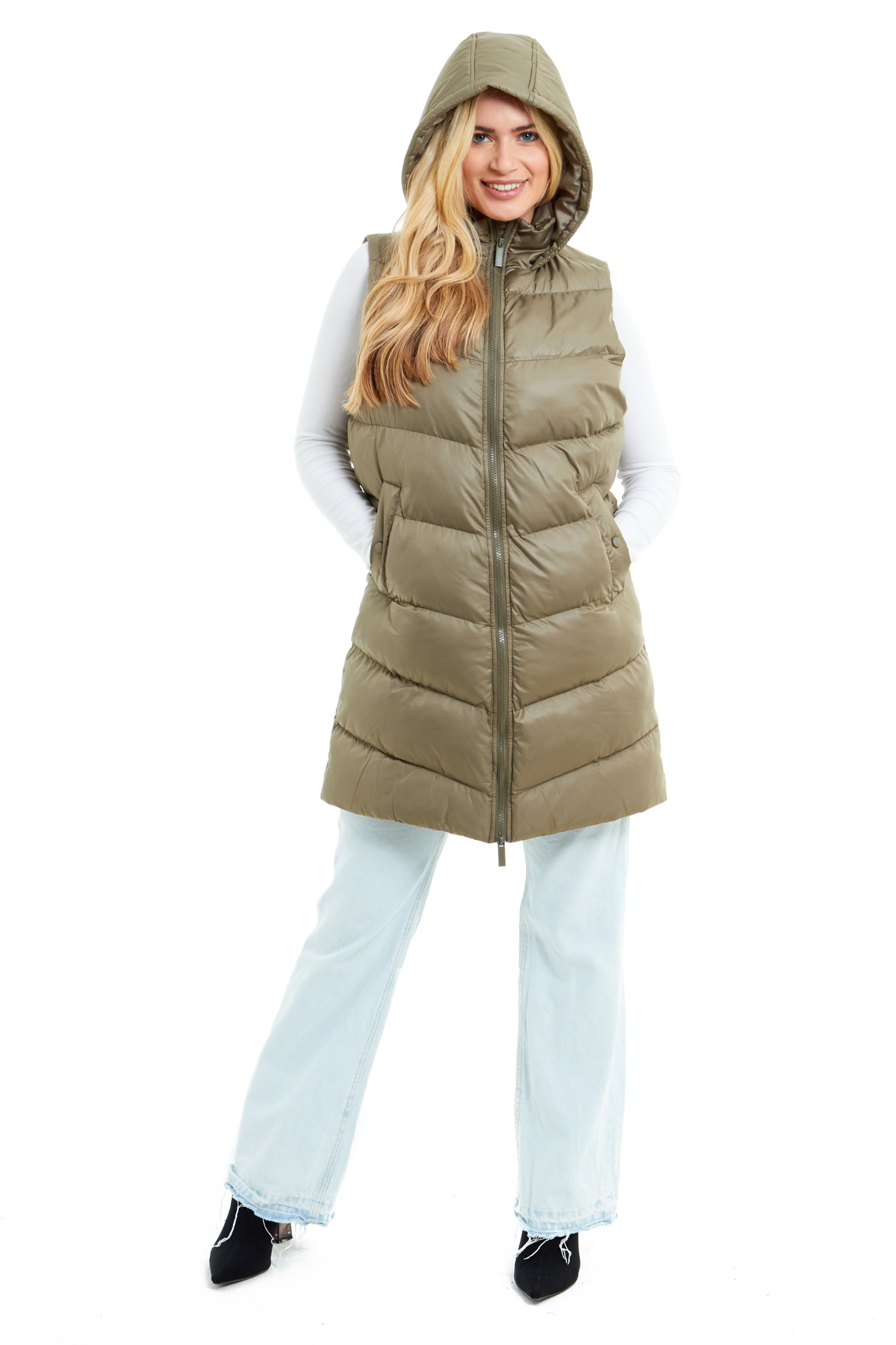 Kaya Longline Gilet Sage