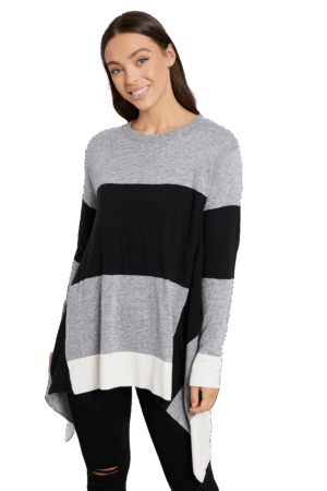 Ladies Amelia Top Grey Medium