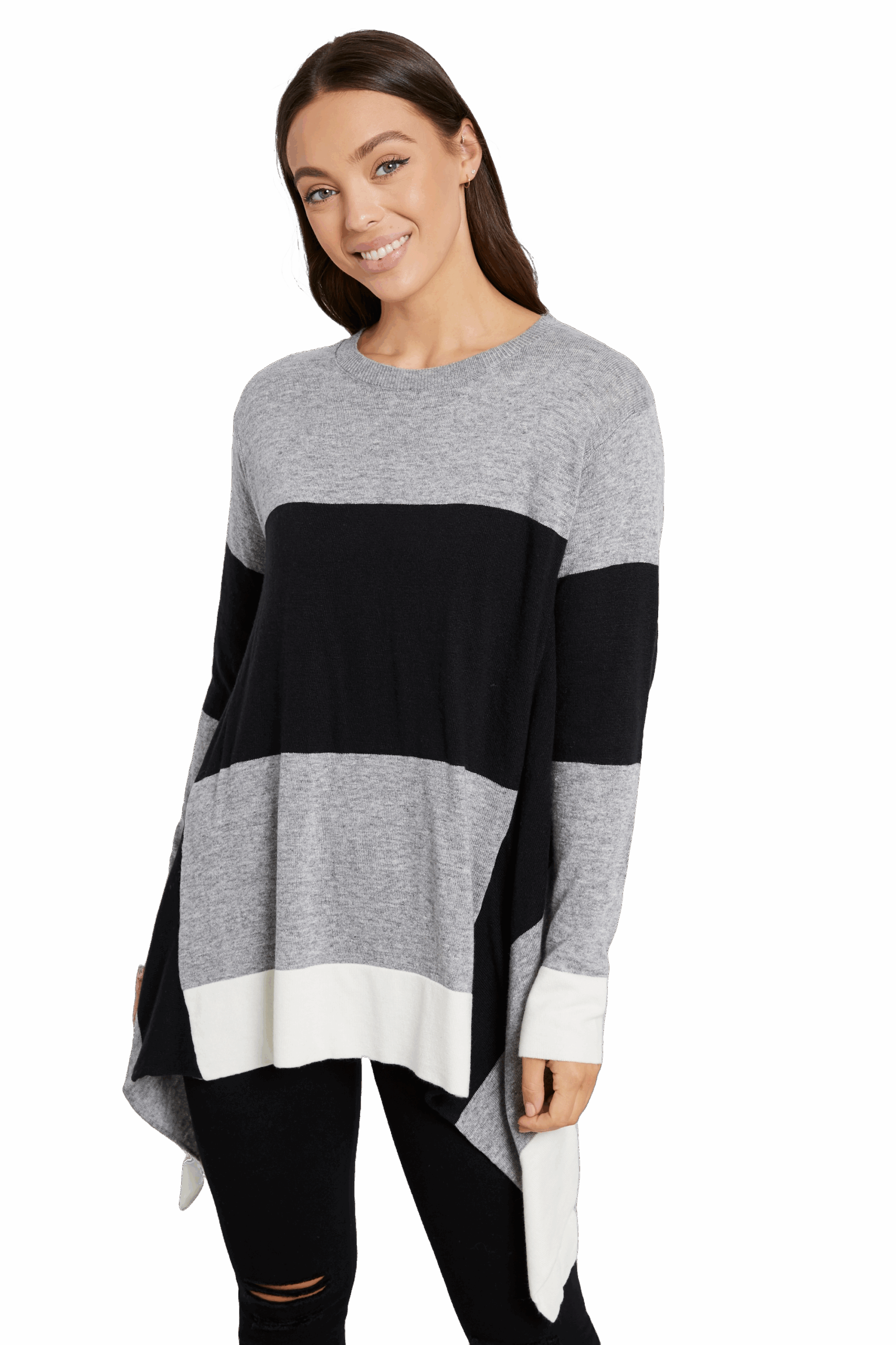 Ladies Amelia Top Grey Medium