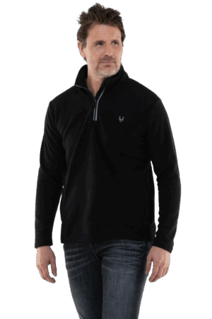 Joshua 1/4 Zip Jumper Black XX.Lge