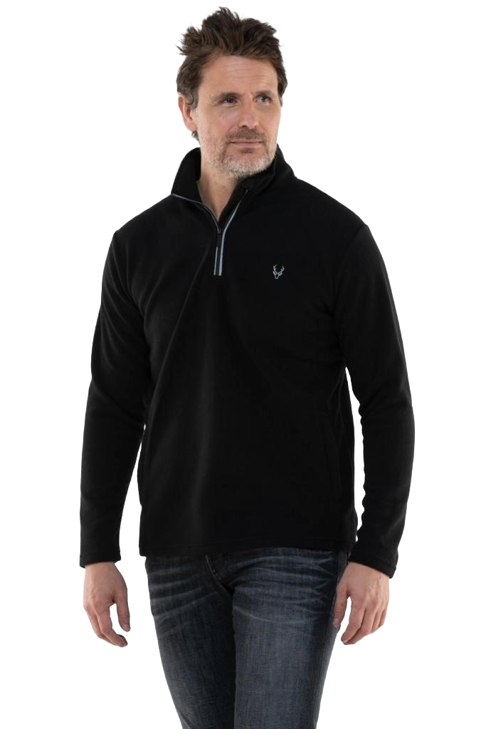 Joshua 1/4 Zip Jumper Black XX.Lge