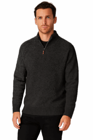 Ruben 1/4 Zip Jumper Grey XX.Lge