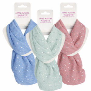 Magnetic Heart Crinkle Scarf Asst