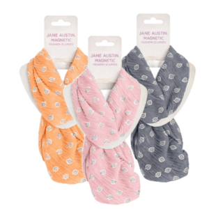 Magnetic Leaf Crinkle Scarf Asst