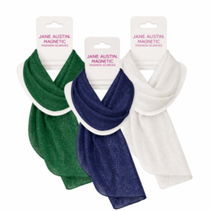 Magnetic Silver Sparkle Scarf Asst