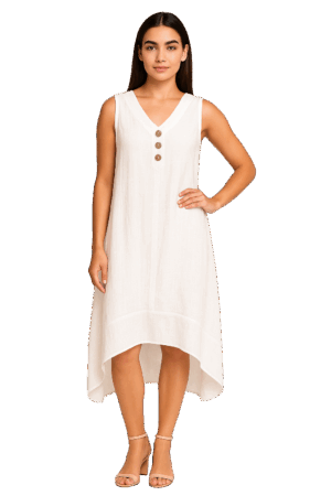 Ladies Lola Dress White 18