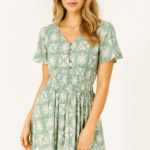 Ladies Annabel Dress Green 18