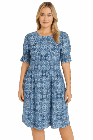 Ladies Esme Dress Blue 20