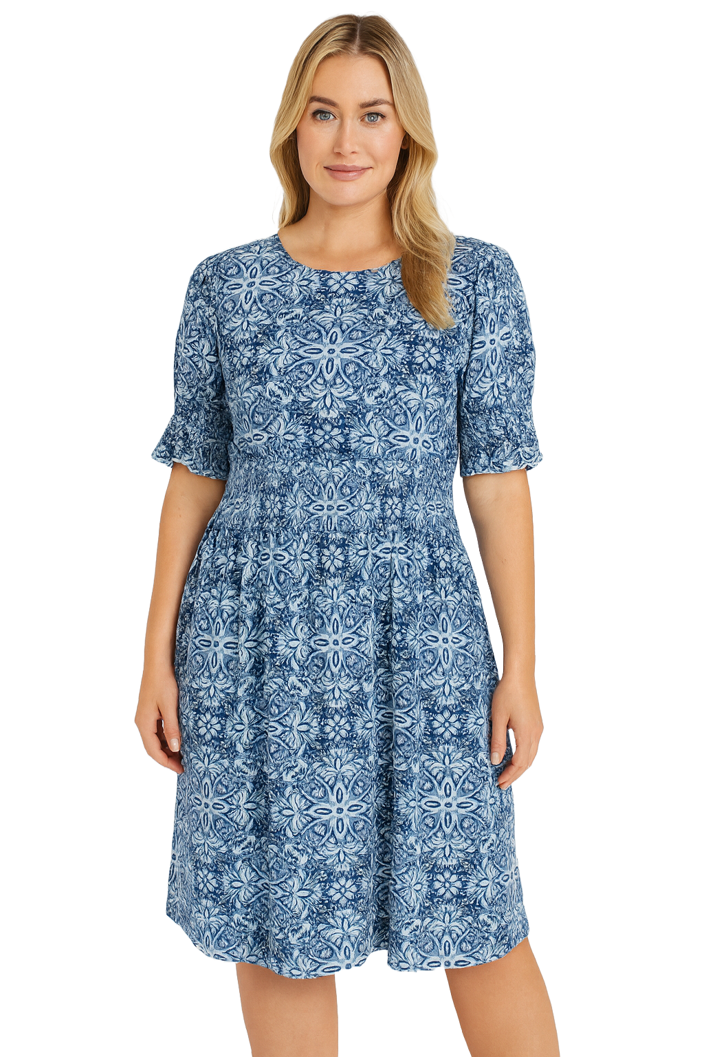 Ladies Esme Dress Blue 20