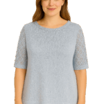 Ladies Evelyn Top Pale Blue 18