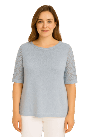 Ladies Evelyn Top Pale Blue 18