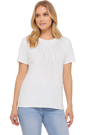 Ladies Eliza Sparkle Top White 20