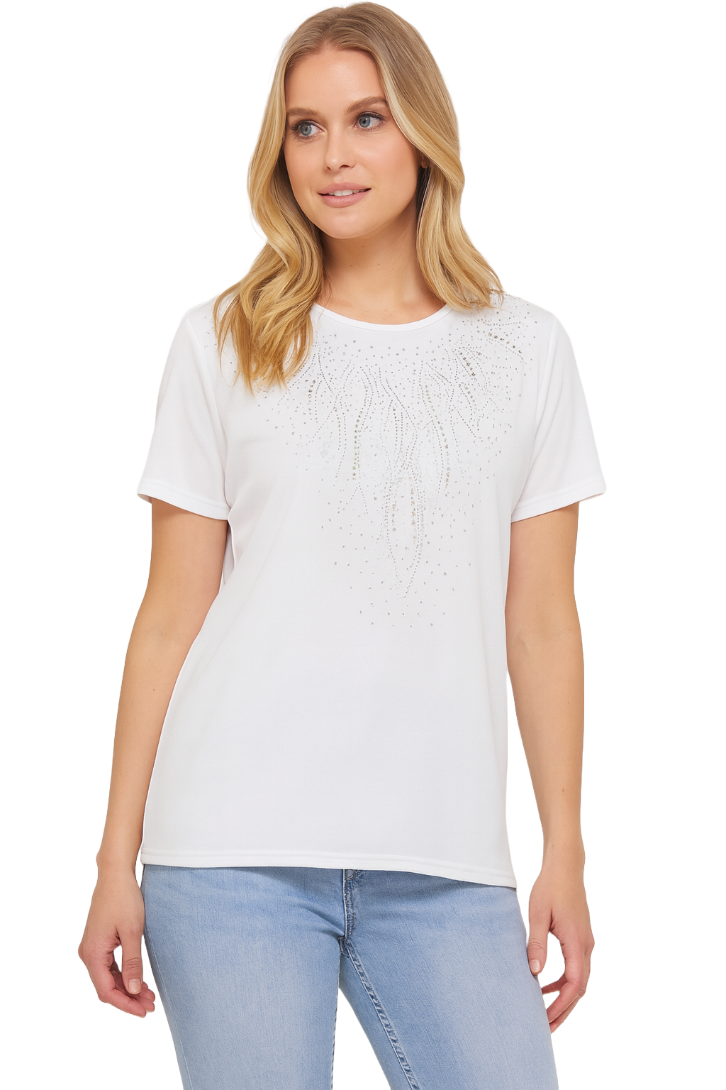 Ladies Eliza Sparkle Top White 20
