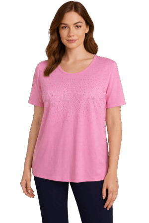 Ladies Millie Sparkle Top Pink 20