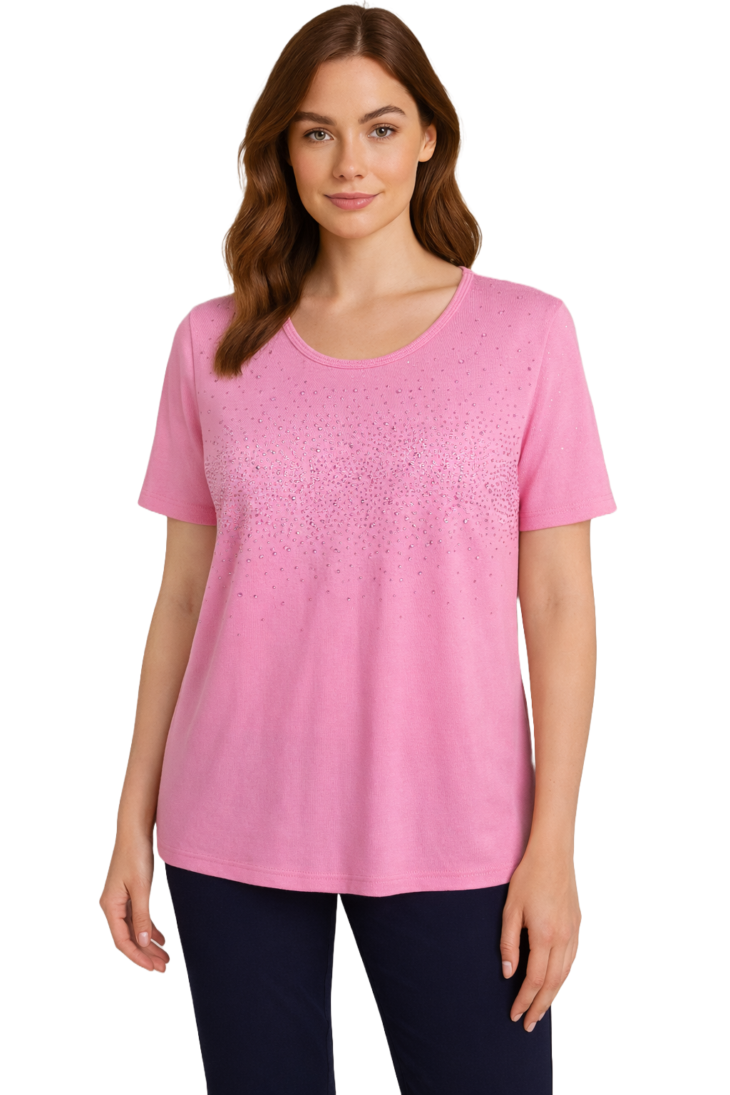 Ladies Millie Sparkle Top Pink 20
