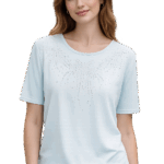 Ladies Abigail Sparkle Top Blue 20
