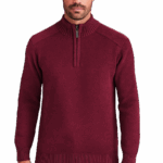 Finley 1/4 Chenille Jumper Burgundy XX.Lge