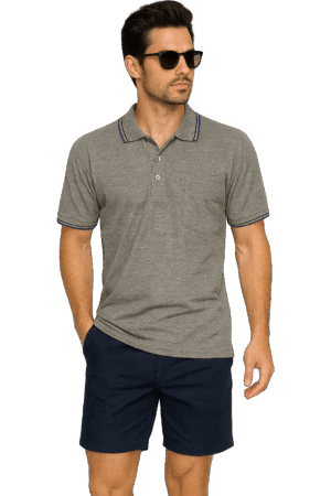 Andrew S/S Polo Shirt Grey XX.Lge