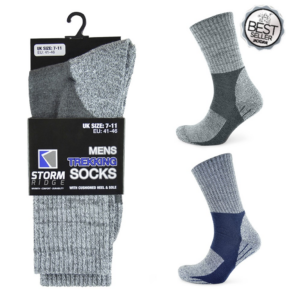 Mens Trekking Socks Asst 7-11